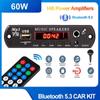 60W Amplifier DC 12V-20V DIY MP3 Decoder Board Bluetooth 5.3 Audio Module Car Clocks Auto Hands-free Call Support USB TF FM Radio Music Player Speaker