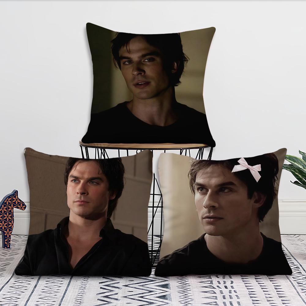 Damon Salvatore The Vampire Diaries Cushion Cover for Pillow Printing Sofa Decoration Home Car Room Shop Office NordicSimplicity