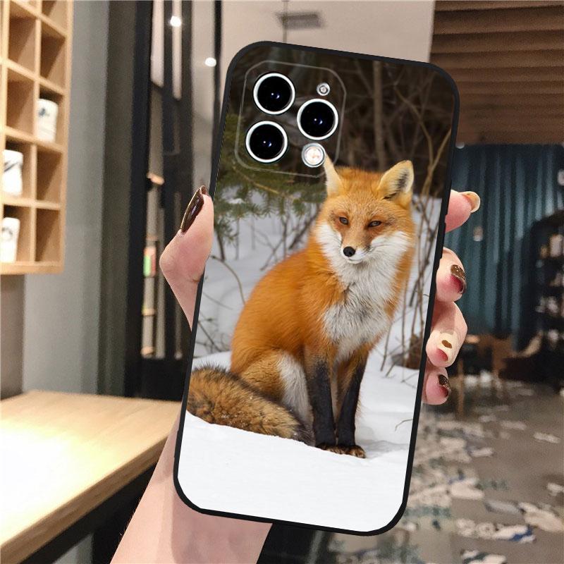 Чехол для телефона Carcasa Funda Для iPhone 17 Pro Max 17 Air 16 15 14 13 Pro Max 15 16 Pro 15Plus Милая лиса