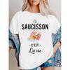 Женская Мужская Футболка Любителя Французской Колбасы Le Saucisson La Vie Колбаса - это Жизнь С Забавным Французским