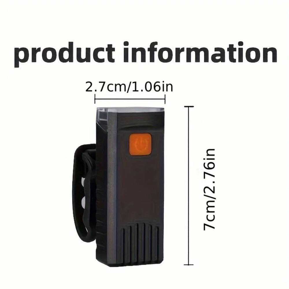 Светодиодная фара для велосипеда с USB-зарядкой - Высокая яркость, Простота установки, Материал ABS, Идеально подходит для ночной езды