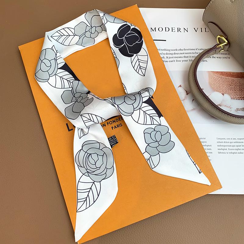 Ретро шелковый шарф для женщин - Универсальный аксессуар для волос и повязка на голову