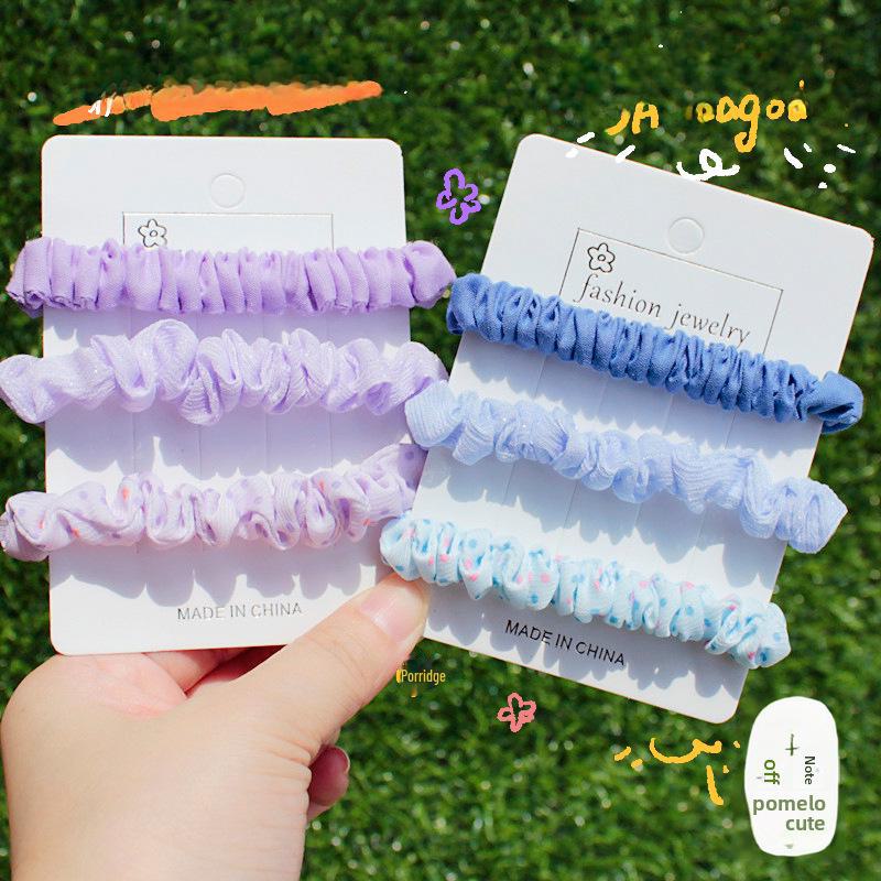 Корейская милая эластичная повязка для волос в виде обруча для девочек - небольшой аксессуар