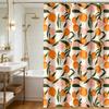 Mildew Proof Orange Peach Shower Curtain with Hook Bathroom Privacy Curtain  Dormitory