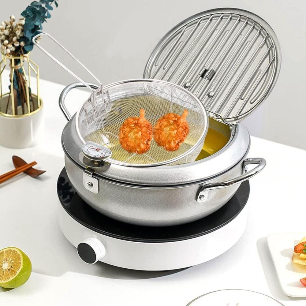 Stainless Steel Fryer Basket Detachable Fryer Strainer Practical Deep Fry Basket  Cooking