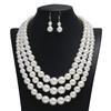 Stylish And Exquisite Pearl Set, Temperament Multi-Layer Pearl Woven Necklace, Earrings, Jewelry
