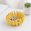 xiaobudian 3D Printed Banana Fruit Bowl, Large Capacity Tray Holder, Decorative Shape Food Serving Plate for Kitchen, Dining Table