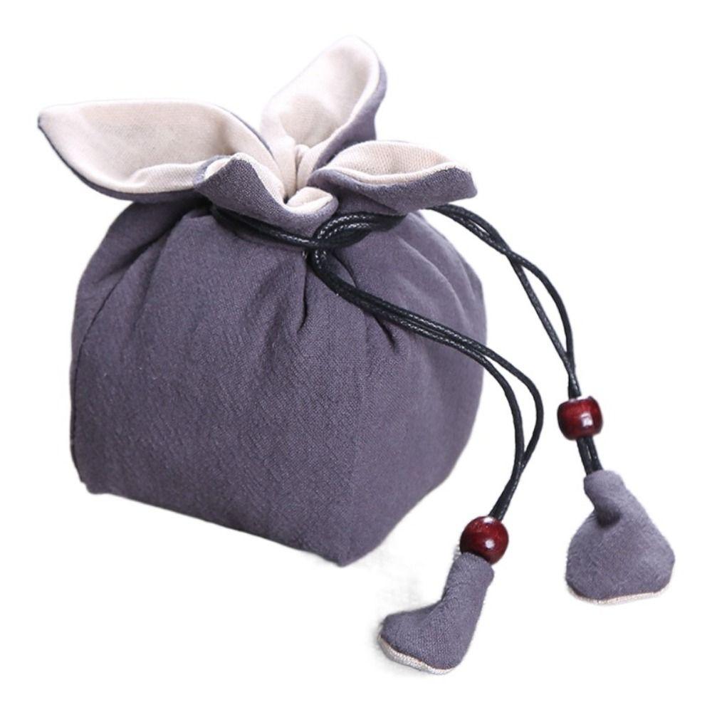 Multi-Function Thickened Cotton Storage Bag Durable Portable Tea Cup Pouch Convenient Cotton Teacup Storage Bag Outdoor