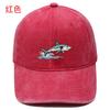 New Wave Shark Embroidery Baseball Cap Washed Retro Men's and Women's Casual Outdoor Shade Cap Tide