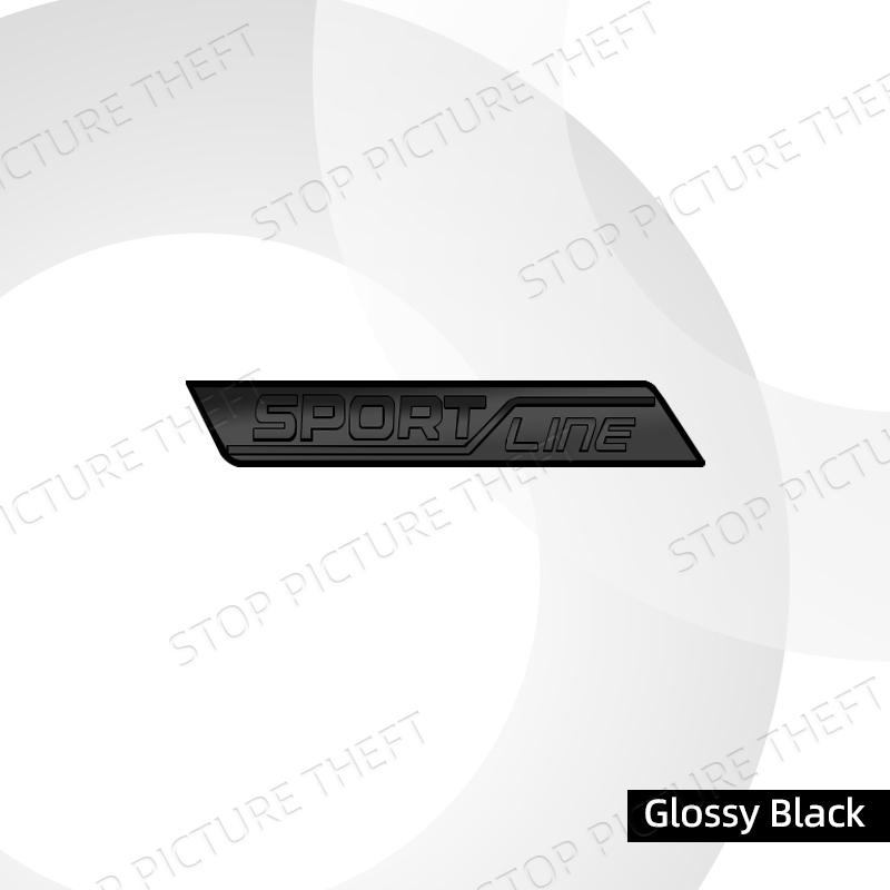 JBIW9 Metal Alloy Sport Line Logo Car Grille Badge Trunk Sticker Decoration Emblem For Skoda Fabia Octavia Citigo Rapid Kodiaq Karoq