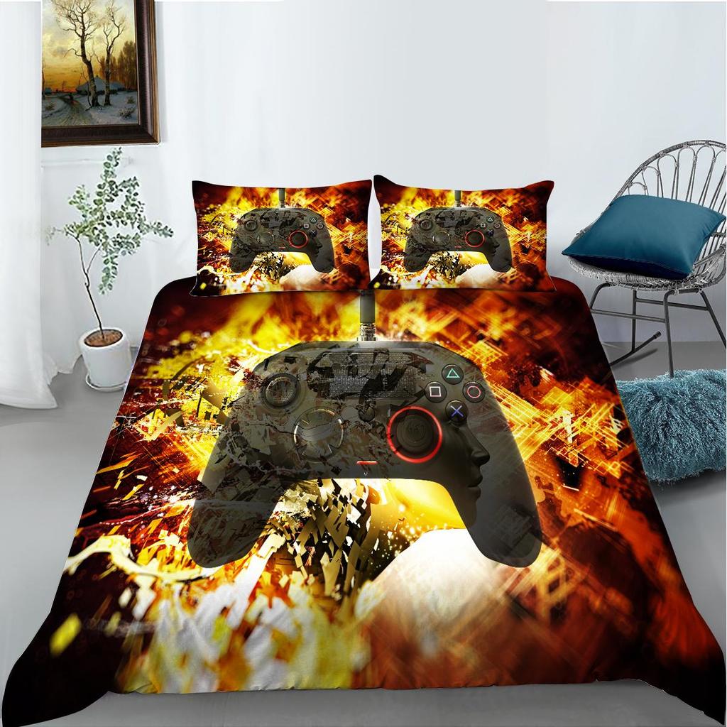 Бытовое постельное белье с 3D-печатью, односпальная двуспальная кровать, полноразмерная модная наволочка для спальни и пододеяльник, удобное постельное белье для спальни