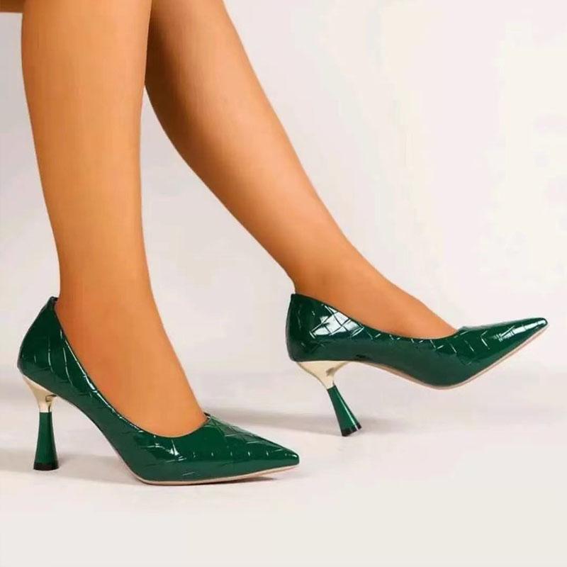 Женские туфли на высоком каблуке, роскошные глянцевые лакированные туфли-лодочки, свадебные туфли, сексуальные туфли с острым носком на шпильках, туфли для вечеринки