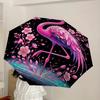 1pc Flamingo Fantasy Floral Night Umbrella with Plastic Handle,Suitable for All Seasons Home Travel Outdoor UmbrellaDD713