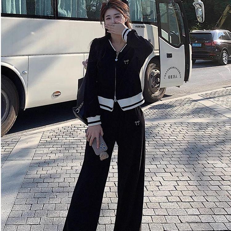 Women's Casual Korean-Style Two-Piece Sportswear Set for Spring and Autumn