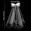 Polyester Bow Veil Hair Hoop Mesh Bridal Tulle Portable Girls Head Gauze  Birthday Headdress