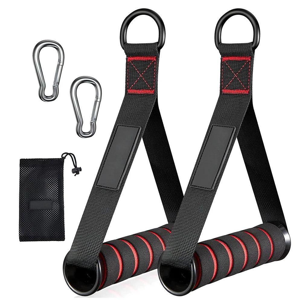 Foam Handle D-Ring Metal Gym Handles Grip D-Ring Pull Rope Handle Handle with Hook Indoor Sports