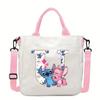 Cute Canvas Bag Anime Cartoon Print Shoulder Bag To Work Commuter Messenger Bag Woman