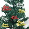 10pcs Hanging Xmas Tree Hanging Pendant Plastic Merry Christmas Letter Ornament New Year