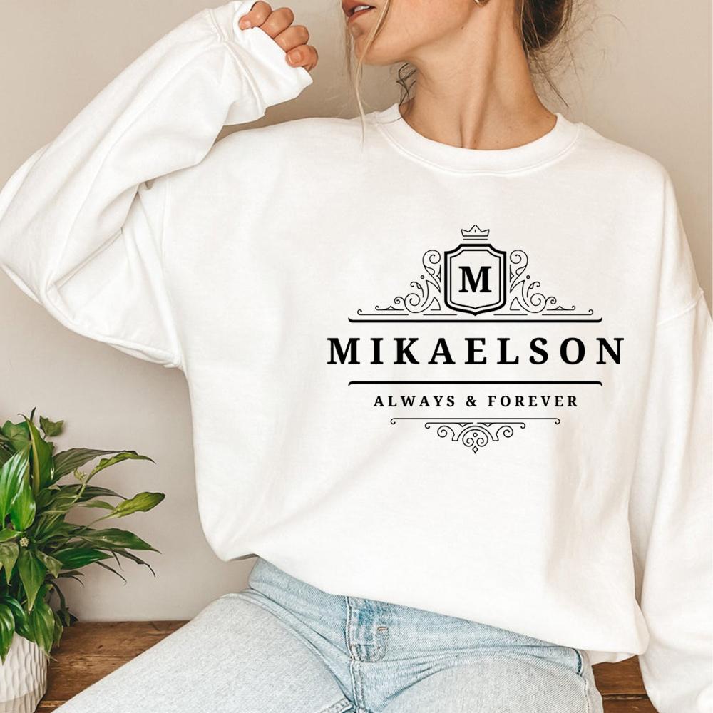 Толстовка Mikaelson Always and Forever, толстовка с оригинальными вампирами, джемпер Mystic Falls, Дневники вампира, TVD, толстовки с круглым вырезом