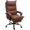 Office Chair, Heated and Massaging, Adjustable Height, Reclining Backrest, 66 x 74 x 121.5 cm, Brown