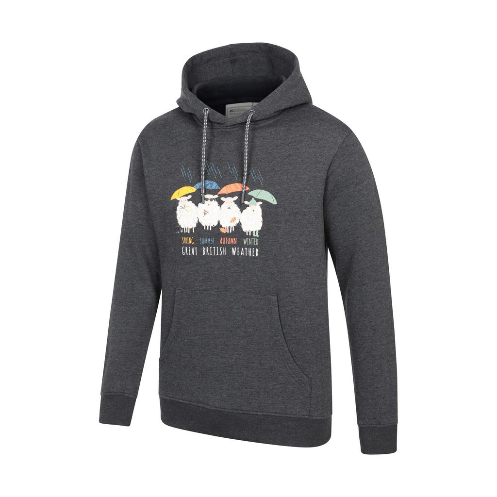Mountain Warehouse Mens Great British Weather Overhead Hoodie