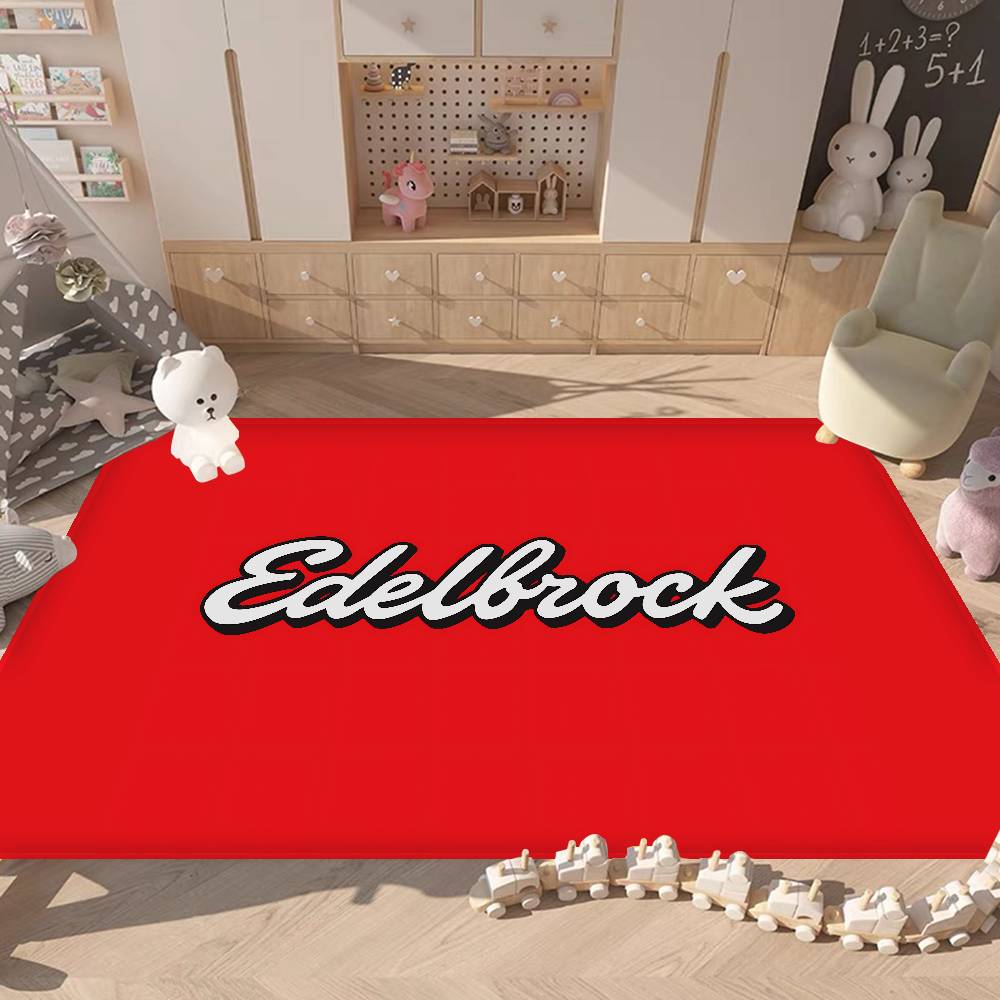Racing Car Edelbrocks Room Mats Retro Multiple Choice Living Room Kitchen Rug Non-Slip Welcome Rug