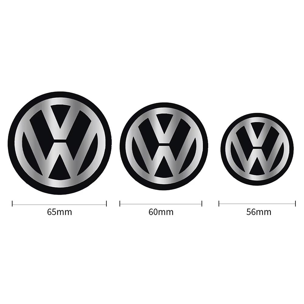 4Pcs Volkswagen Logo Car Wheel Center Hub Caps Badge Sticker For VW GTI Tiguan Jetta Mk6 Scirocco Polo Touran Golf Rline zd7