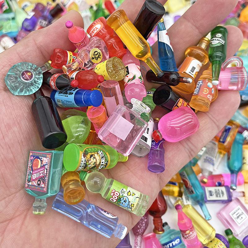 10Pcs Doll House Home Furnishing Mini Small Bottles Model Shooting Scene Props