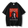 Американская стрит-панк-рок-группа ACDC Хип-хоп Футболка с коротким рукавом Одежда Одежда Повседневная Мужская и женская футболка из 100% хлопка