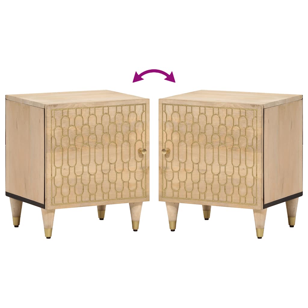 Nightstands (2 pcs) 40 x 33 x 46 cm Solid Mango Wood