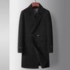 Autumn and Winter Double-breasted Cashmere Trench Coat, Take-off Goose Down Liner, Youth Business Double-sided Woolen Warm Jacket