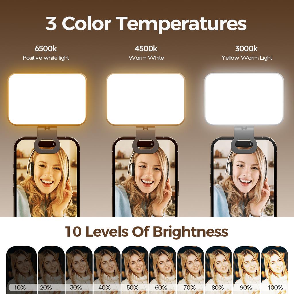 Mobile Phone Fill Light Rechargeable RGB LED Straight Pocket Video Photography Lighting On For Mobile Phone Make Up Fill Light