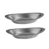 2 Pieces Curry Rice Bowls Food Serving Dishes Metal Oval Shape Snack Tableware for Candy Small