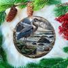 Деревянная тарелка Blue Heron, 8x8 дюймов, прочная и устойчивая, подходит для украшения двери или стены, художественного домашнего декора, легко повесить