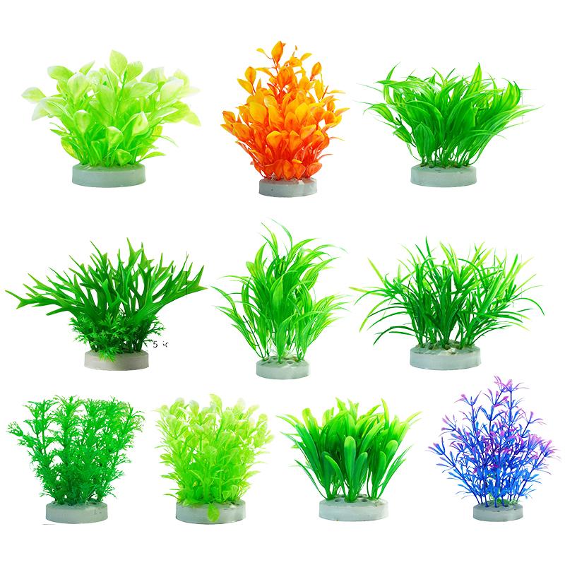 Креативные искусственные подводные растения Аквариумный аквариум Водный искусственный кустарник Зеленая водная трава Просмотр имитации украшения