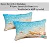 Starfish Conch Ocean Three-piece Quilt Cover 3D Digital Printing Bedding Set Bed Cover