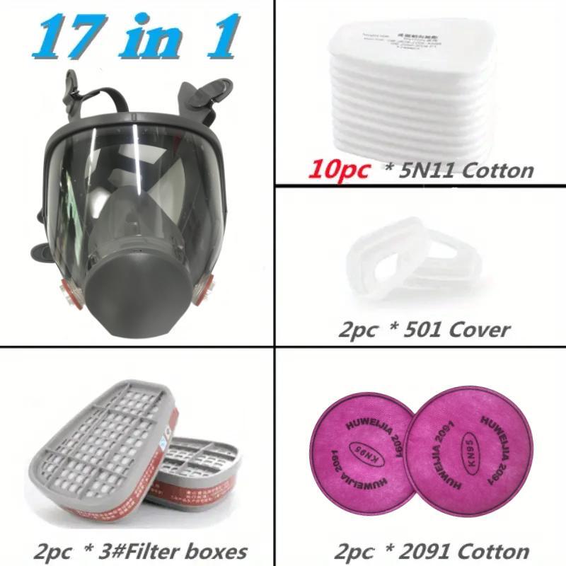 6800 Gas Mask Full Face Respirator] Paint Mask for Painting, Machine Polishing, Welding and Other Work Protection, Gas Mask