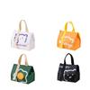 Cartoon Bear Insulated Canvas Pattern Picnic Bag Ice Pack Tote Lunch Bag Food Storage Container