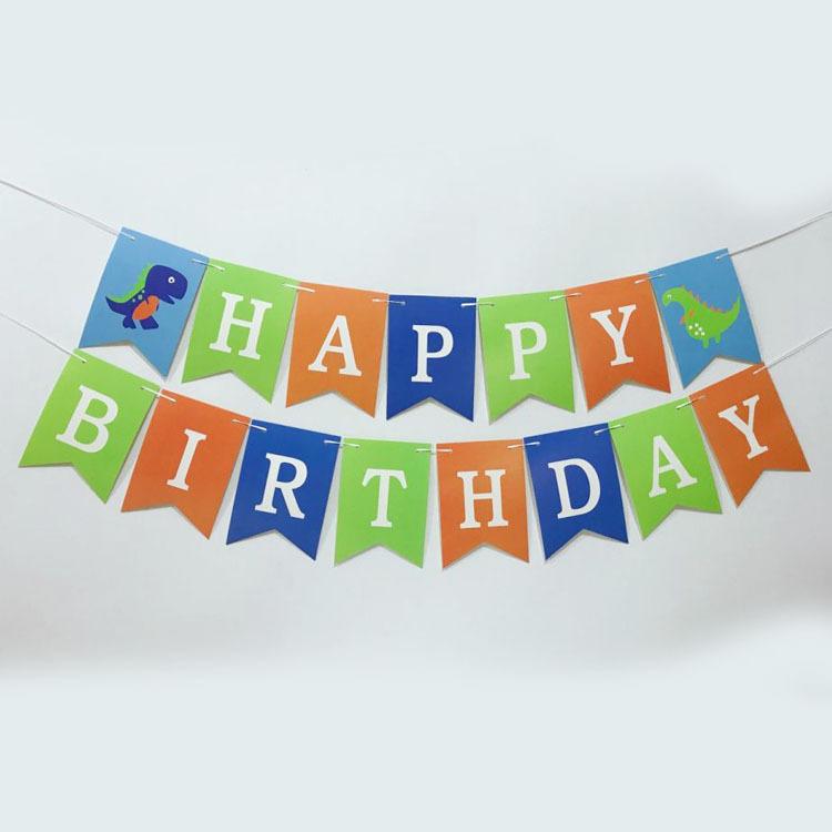 Украшение для вечеринки в стиле динозавров, Буква, Флаг на день рождения, Оформление детской вечеринки, Баннер с тропическими динозаврами, Индивидуализация