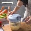 Pull-String Vegetable Chopper and Mincer: Garlic, Chili, and Fruit Purée Maker