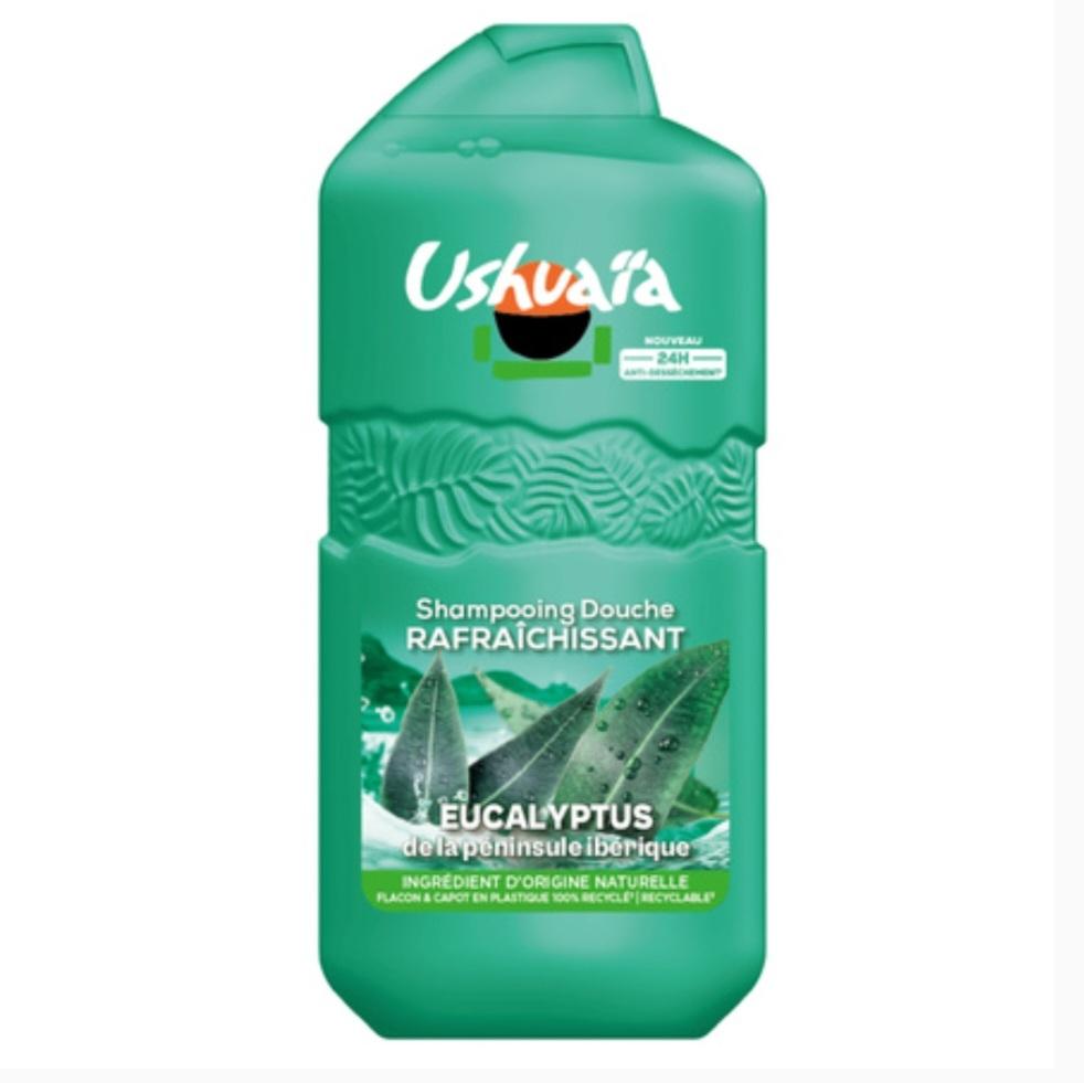 24H Refreshing and Moisturizing Eucalyptus Shower Gel, Anti-Dryness, Naturally Derived Ingredient, Recycled Bottle, USHUAIA the 280ml bottle