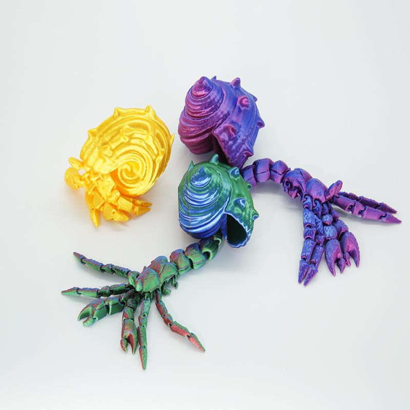 New 3D Printed Hermit Crab Multi-Articular Movable Model Home Decor Creative Ornaments Gift Crafts Ornaments3d Printed Crab