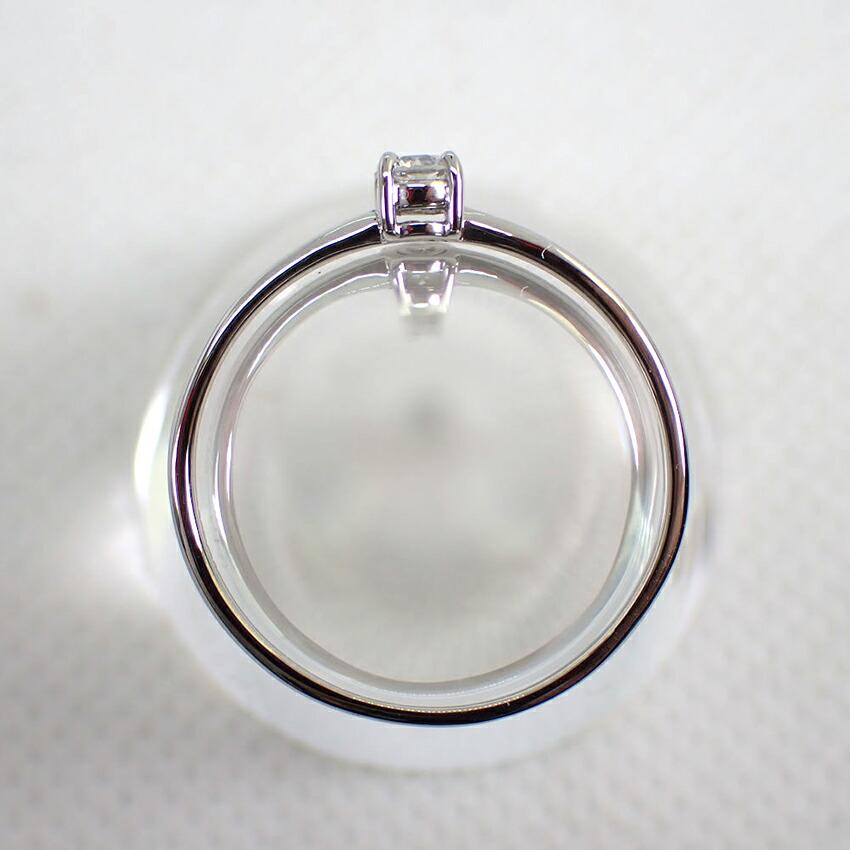 [New] Pt900 Diamond Four Point Ring No. 12 [f3-1]