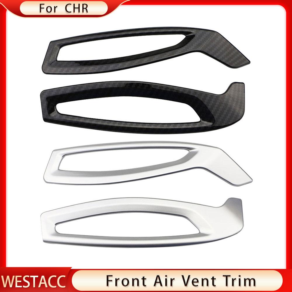 ABS хромированный автомобильный кондиционер A/C вентиляционное отверстие крышка накладка декоративная наклейка для Toyota C-HR CHR 2016-2022 RHD