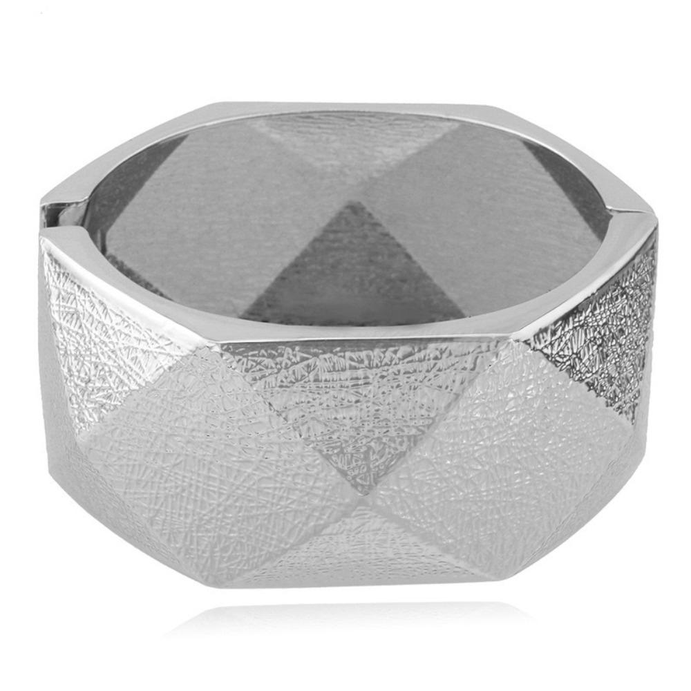 Vintage Irregular Wide Cuff Bangle Chunky Geometric Metal Bracelets Gifts for Women Girl