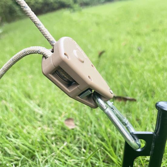 1 Набор Натяжитель веревки с роликом и шнуром 4/5 м, сверхпрочный, для наружного использования, для бэкпэкинга, туризма, катания на лодках, кемпинга, Регулятор-затяжитель оттяжной веревки