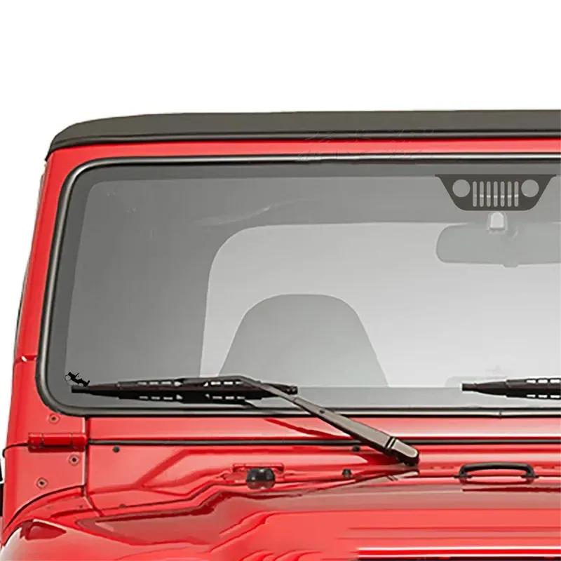 Автомобильная стайлинг-наклейка Подходит для автомобиля Jeep Wrangler Декоративная наклейка на переднее стекло Водонепроницаемые автомобильные наклейки