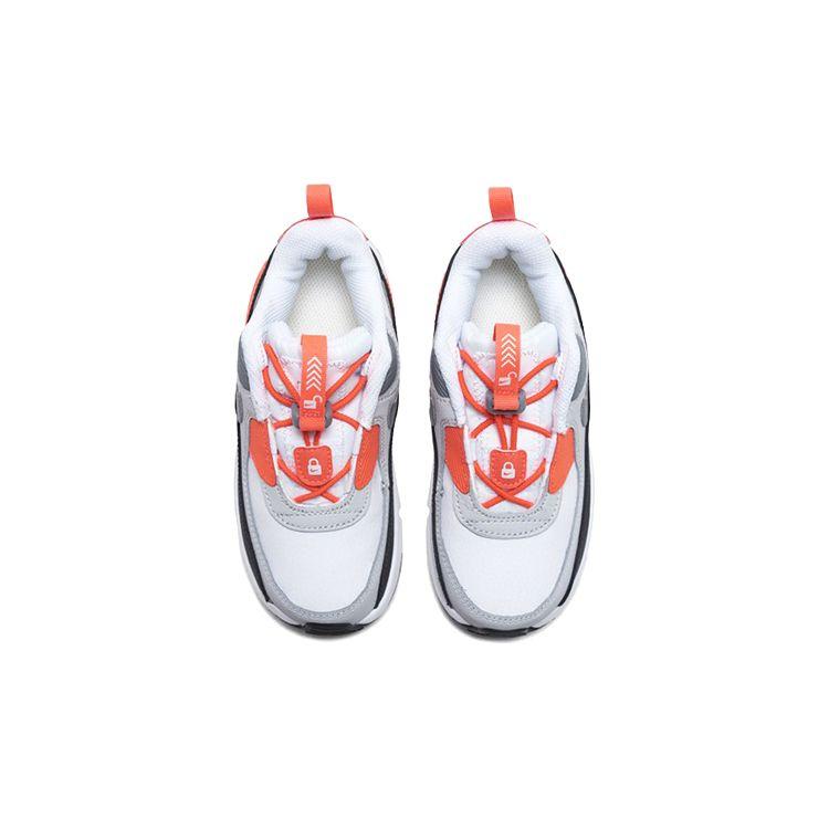 Nike Air Max 90 Toggle TD Infrared Baby Sneakers White Neutral-Grey Black CV0065-100