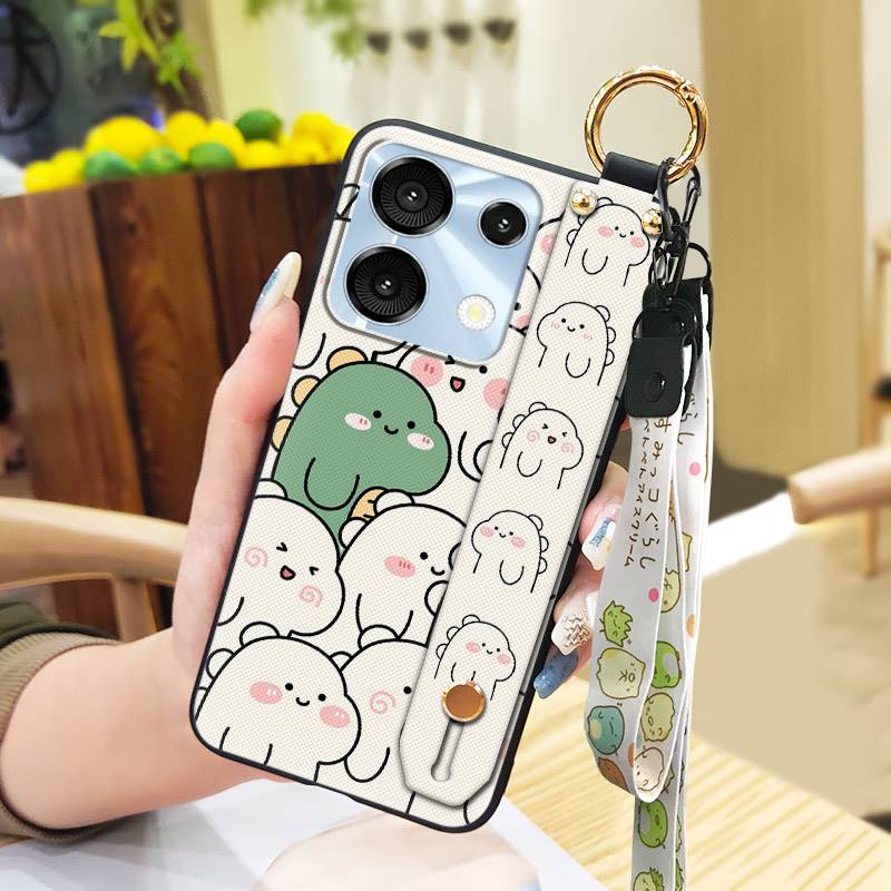Cute Ring Phone Case For UMIDIGI G9 5G/Note9 5G Durable Fashion Design Back Cover Anti-knock Wrist Strap Shockproof