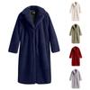 Fashion Casual Women's Sheep Shearing Stitching Coat Women's Mid-length Wool Coat